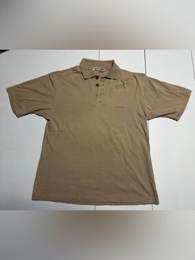 Giorgio Armani Tan Polo Shirt with Subtle Logo - vintage